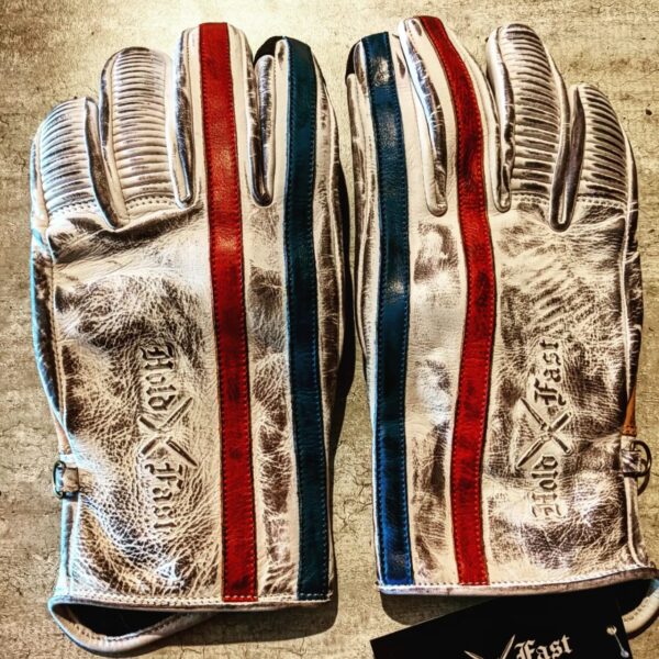 Motorradhandschuhe Weiß 1971 Le Mans &mdash; Holdfast