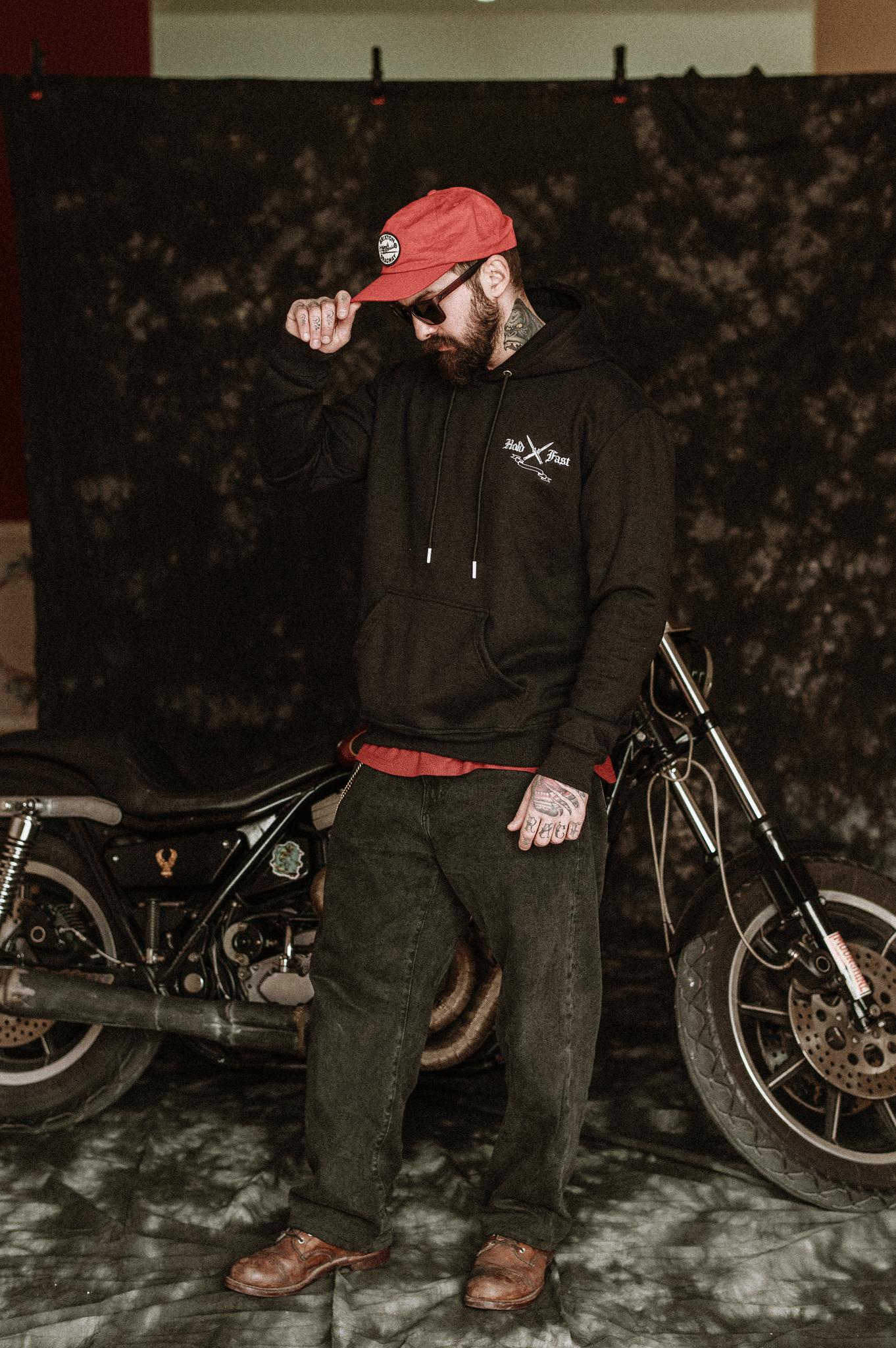 Biker Hoodie Hold Fast Japstyle Vintage