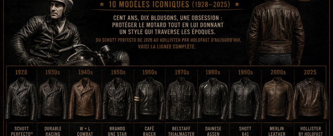 Geschichte der Motorrad-Lederjacke in 10 ikonischen Modellen (1928-2026)