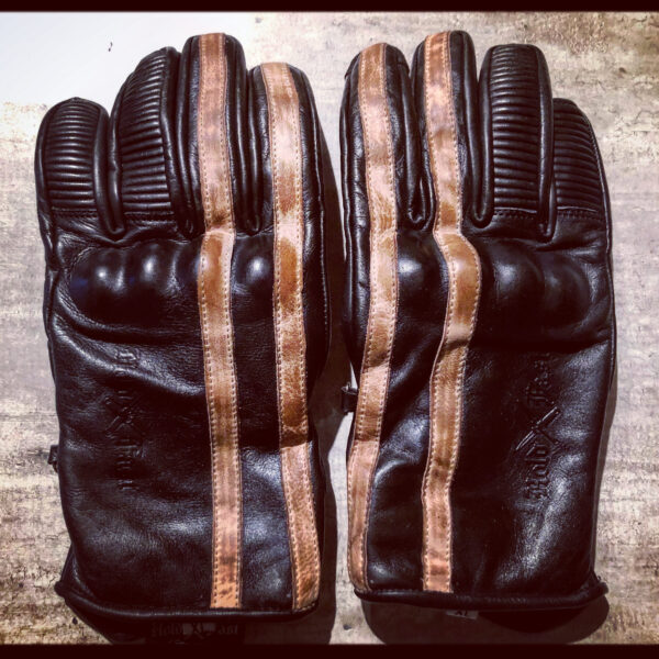 Biker Handschuhe schwarz pur 1971 Le Mans Holdfast Cafe Racer